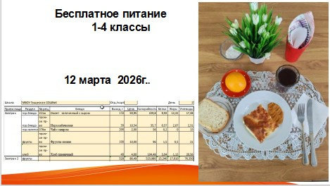 Ежедневное меню.